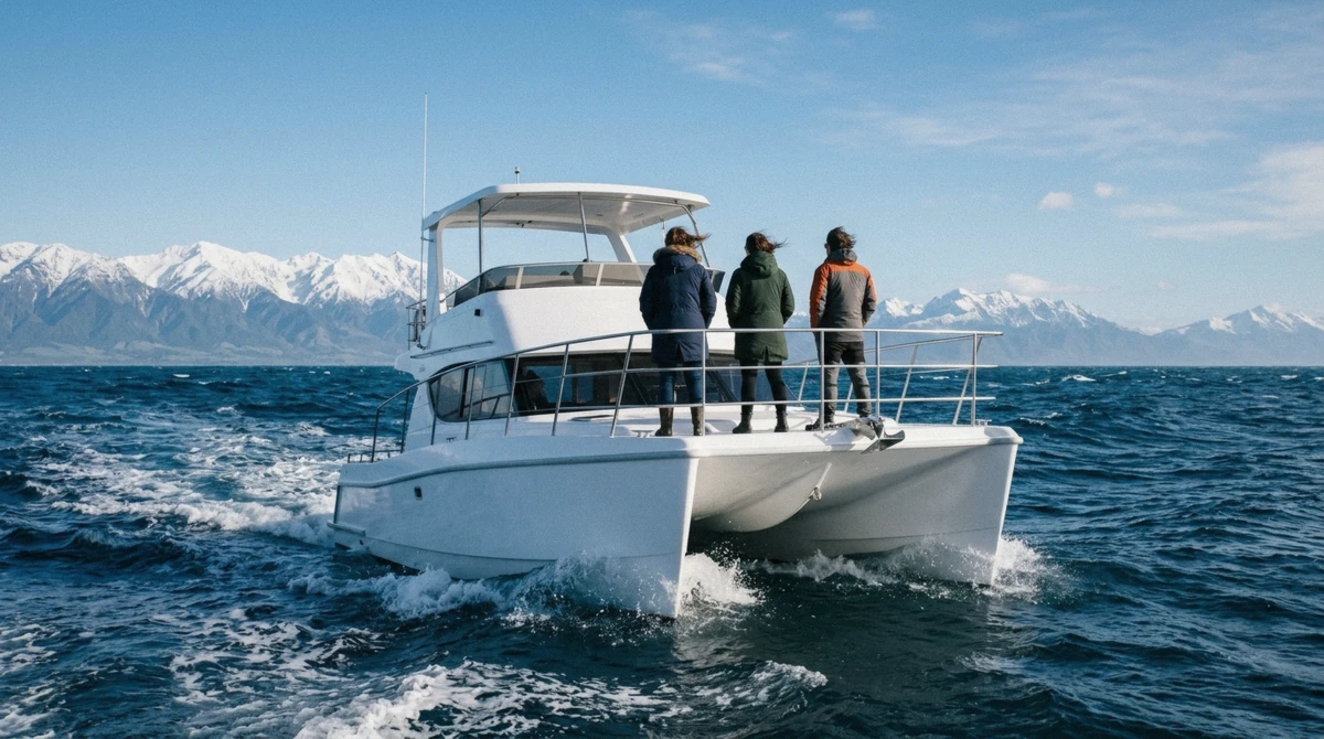 Open swell off the Kaikōura coast, the sea state that can affect a Kaikōura whale watching sailing